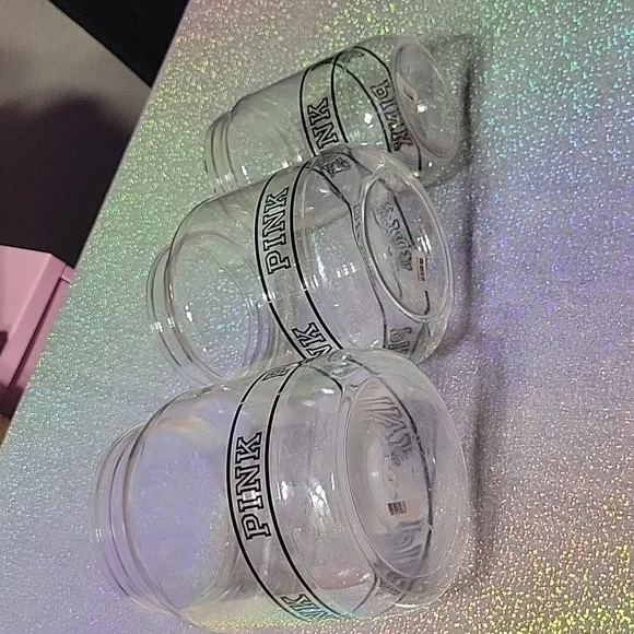 HTF RARE VS Vintage Pink Plastic Jars Organizers Diplay Prop